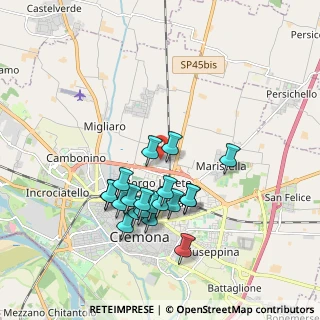 Mappa Via Vincenzo de Carolis, 26100 Cremona CR, Italia (1.7085)