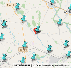 Mappa Viale Garibaldi, 27030 Ottobiano PV, Italia (5.7765)