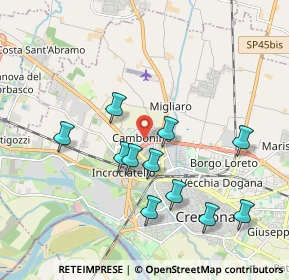 Mappa Via Pietro Perugino, 26100 Cremona CR, Italia (1.88182)