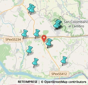 Mappa Strada Provinciale ex Strada Statale 412 della Val Tidone, 27010 Santa Cristina e Bissone PV, Italia (3.48231)