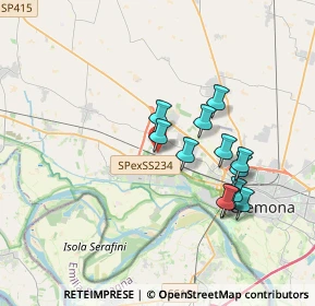 Mappa Via delle Industrie, 26028 Sesto ed Uniti CR, Italia (3.18583)