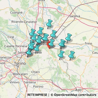 Mappa Via Brichetto, 10020 San Sebastiano da po TO, Italia (10.7125)