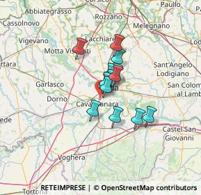 Mappa Tangenziale Ovest di Pavia, 27028 San Martino Siccomario PV, Italia (8.12615)