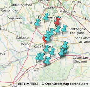Mappa Tangenziale Ovest di Pavia, 27028 San Martino Siccomario PV, Italia (11.8585)