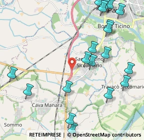 Mappa Tangenziale Ovest di Pavia, 27028 San Martino Siccomario PV, Italia (2.6995)