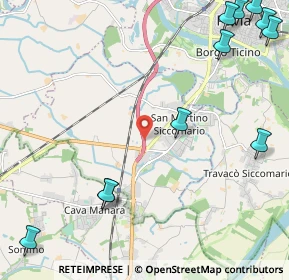 Mappa Tangenziale Ovest di Pavia, 27028 San Martino Siccomario PV, Italia (3.23818)