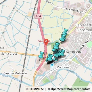 Mappa Tangenziale Ovest di Pavia, 27028 San Martino Siccomario PV, Italia (0.38207)