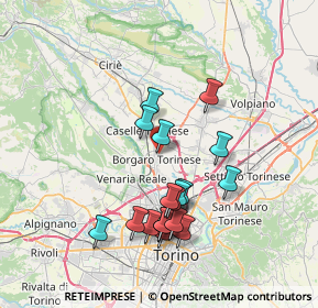 Mappa Via Domenico Bertino, 10071 Borgaro Torinese TO, Italia (6.90556)