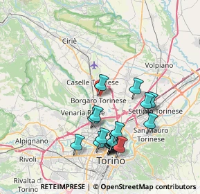 Mappa Via Domenico Bertino, 10071 Borgaro Torinese TO, Italia (7.78053)