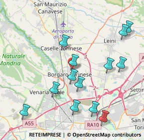 Mappa Via Domenico Bertino, 10071 Borgaro Torinese TO, Italia (4.37846)