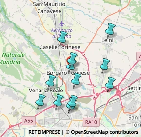 Mappa Via Domenico Bertino, 10071 Borgaro Torinese TO, Italia (3.5975)