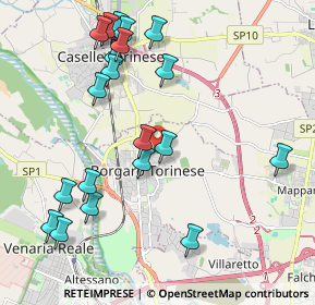 Mappa Via Domenico Bertino, 10071 Borgaro Torinese TO, Italia (2.311)