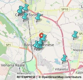 Mappa Via Domenico Bertino, 10071 Borgaro Torinese TO, Italia (1.975)