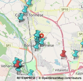 Mappa Via Domenico Bertino, 10071 Borgaro Torinese TO, Italia (2.543)