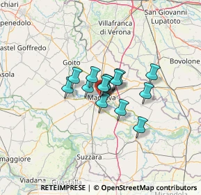 Mappa Via Bernardo de Canal, 46100 Mantova MN, Italia (7.14857)