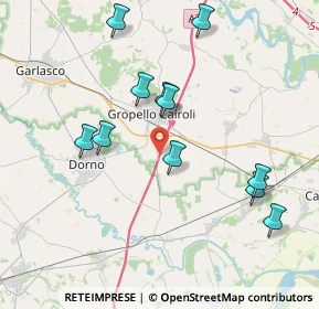 Mappa A7 Milano - Genova, 27027 Gropello Cairoli PV, Italia (3.91364)