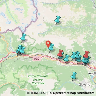 Mappa Strada per Pavaglione, 10050 Chianocco TO (10.5325)
