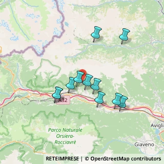 Mappa Strada per Pavaglione, 10050 Chianocco TO (6.43636)