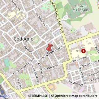Mappa Via Giuseppe Mazzini, 39, 26845 Codogno LO, Italia, 26845 Codogno, Lodi (Lombardia)