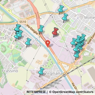 Mappa Carrefour Market Mantova P.Za 80A Fanteria, 46100 Mantova MN, Italia (0.6335)