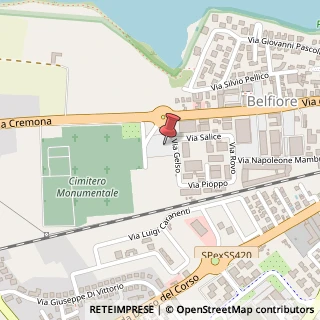 Mappa Via Gelso, 6, 46100 Mantova, Mantova (Lombardia)