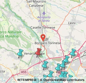 Mappa Via Luigi Cadorna, 10071 Borgaro Torinese TO, Italia (7.37)