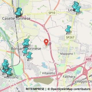 Mappa Via Tetti dell'Oleo, 10071 Borgaro Torinese TO, Italia (3.738)