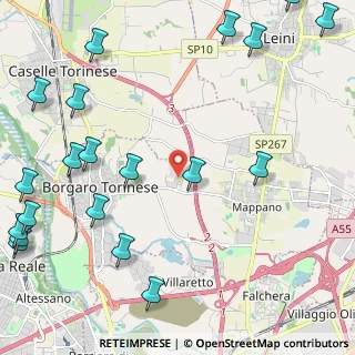 Mappa Via Tetti dell'Oleo, 10071 Borgaro Torinese TO, Italia (3.2345)