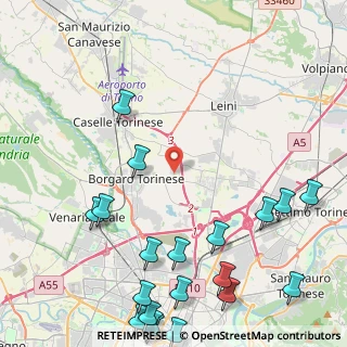 Mappa Via Tetti dell'Oleo, 10071 Borgaro Torinese TO, Italia (6.3475)