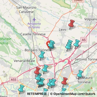 Mappa Via Tetti dell'Oleo, 10071 Borgaro Torinese TO, Italia (5.753)