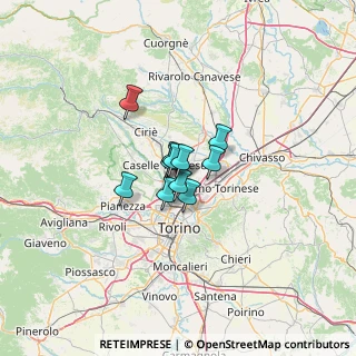 Mappa Via Tetti dell'Oleo, 10071 Borgaro Torinese TO, Italia (6.11364)