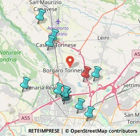 Mappa Via San Maurizio, 10071 Borgaro Torinese TO, Italia (4.20083)