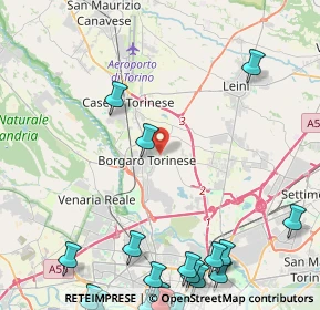 Mappa Via San Maurizio, 10071 Borgaro Torinese TO, Italia (6.841)