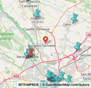 Mappa Via San Maurizio, 10071 Borgaro Torinese TO, Italia (6.399)