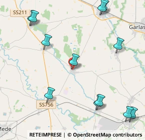 Mappa Via Gambarana, 27030 Ottobiano PV, Italia (5.51583)