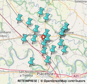 Mappa Via Enrico Mattei, 26861 Codogno LO, Italia (6.367)