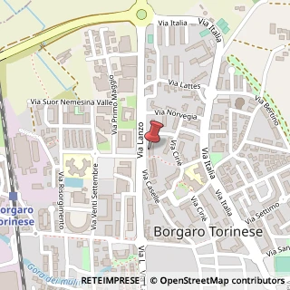 Mappa Via Lanzo, 158, 10071 Borgaro Torinese, Torino (Piemonte)