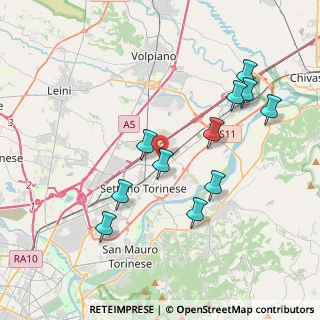 Mappa Via Bergamo, 10036 Settimo Torinese TO, Italia (3.91818)