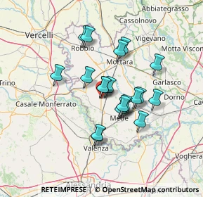 Mappa 27020 Valle Lomellina PV, Italia (10.7475)