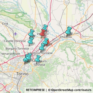 Mappa Via Pongona, 10036 Settimo Torinese TO, Italia (6.70615)