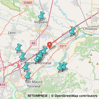 Mappa Via Pongona, 10036 Settimo Torinese TO, Italia (4.4475)