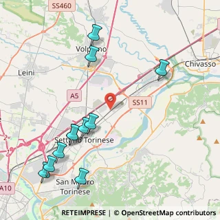 Mappa Via Pongona, 10036 Settimo Torinese TO, Italia (5.05182)