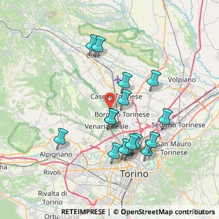 Mappa Via Bruno Stefanat, 10071 Borgaro torinese TO, Italia (7.22188)