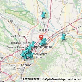 Mappa Via Tedeschi, 10036 Settimo Torinese TO, Italia (7.53571)