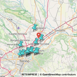 Mappa Via Tedeschi, 10036 Settimo Torinese TO, Italia (7.96143)