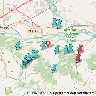 Mappa Via Viale, 10020 Lauriano TO, Italia (4.444)