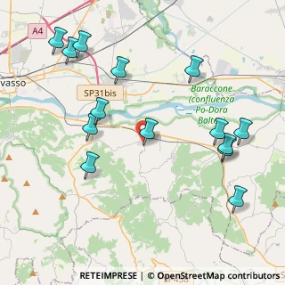 Mappa Via Viale, 10020 Lauriano TO, Italia (4.76786)