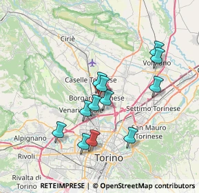 Mappa Via Volpiano, 10071 Borgaro Torinese TO, Italia (6.425)