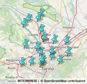 Mappa Via Volpiano, 10071 Borgaro Torinese TO, Italia (7.3025)