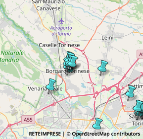 Mappa Via Volpiano, 10071 Borgaro Torinese TO, Italia (4.867)